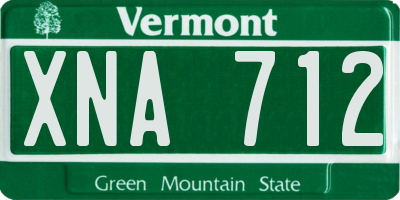 VT license plate XNA712