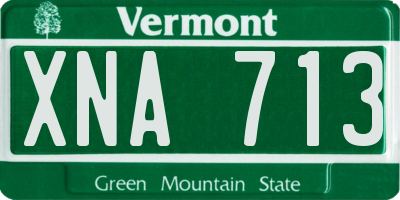 VT license plate XNA713