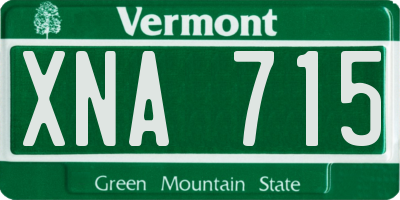 VT license plate XNA715