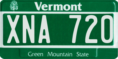VT license plate XNA720