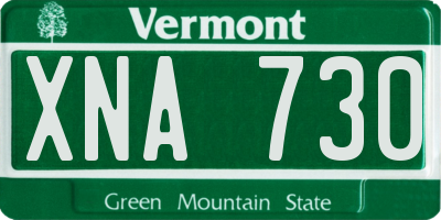 VT license plate XNA730