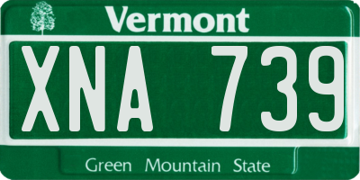 VT license plate XNA739