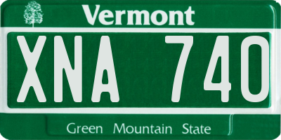 VT license plate XNA740