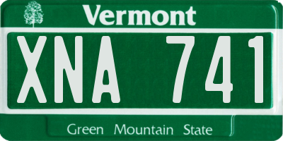 VT license plate XNA741