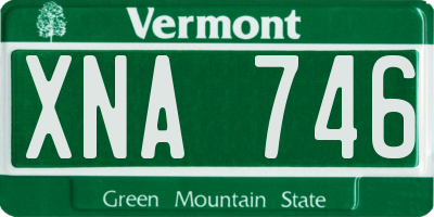 VT license plate XNA746