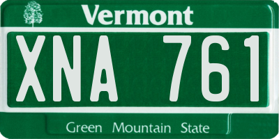VT license plate XNA761