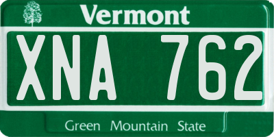 VT license plate XNA762