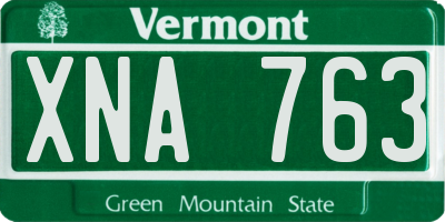 VT license plate XNA763