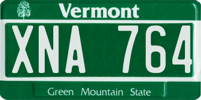 VT license plate XNA764