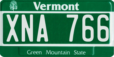 VT license plate XNA766