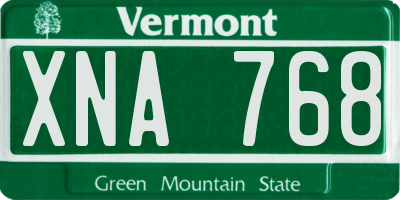 VT license plate XNA768