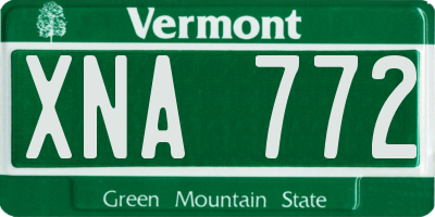 VT license plate XNA772