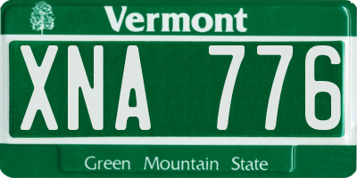 VT license plate XNA776