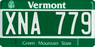VT license plate XNA779