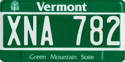 VT license plate XNA782