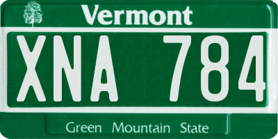 VT license plate XNA784