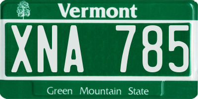 VT license plate XNA785