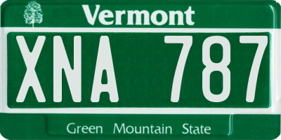 VT license plate XNA787