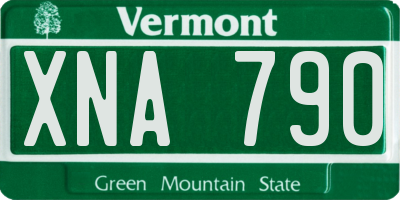 VT license plate XNA790