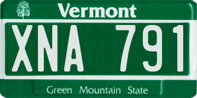 VT license plate XNA791