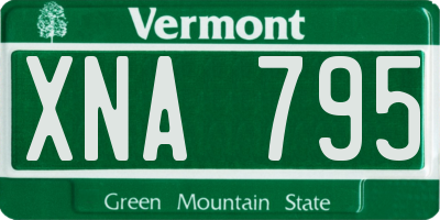 VT license plate XNA795