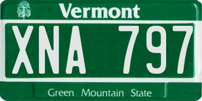 VT license plate XNA797