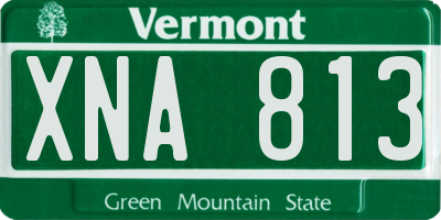 VT license plate XNA813