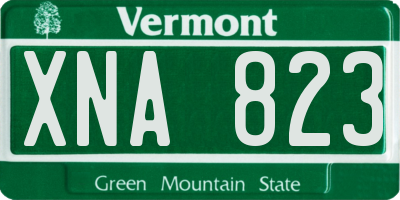 VT license plate XNA823