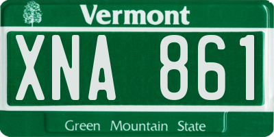 VT license plate XNA861