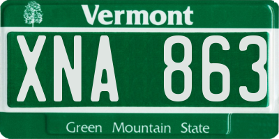 VT license plate XNA863