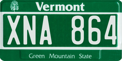 VT license plate XNA864