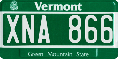 VT license plate XNA866