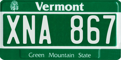 VT license plate XNA867
