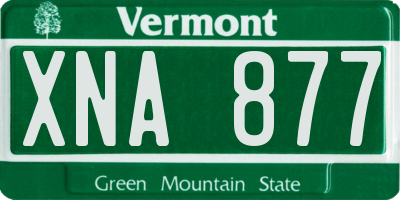 VT license plate XNA877