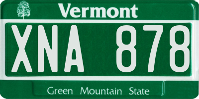 VT license plate XNA878
