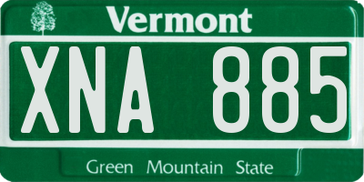 VT license plate XNA885