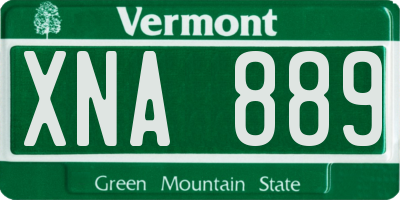 VT license plate XNA889