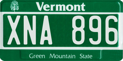 VT license plate XNA896