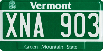 VT license plate XNA903