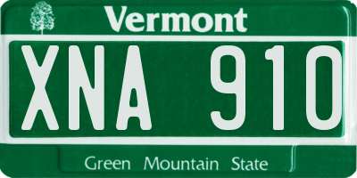 VT license plate XNA910