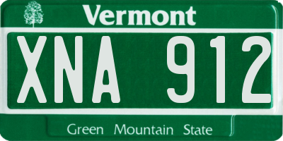 VT license plate XNA912