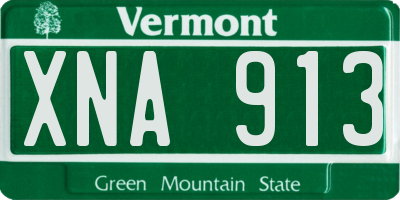 VT license plate XNA913