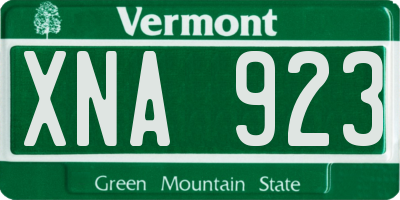 VT license plate XNA923