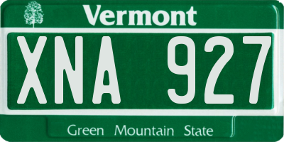 VT license plate XNA927