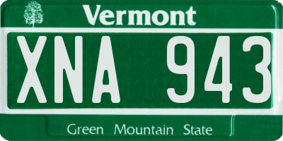 VT license plate XNA943