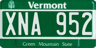 VT license plate XNA952
