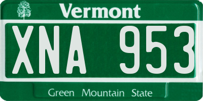 VT license plate XNA953