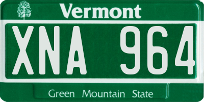 VT license plate XNA964