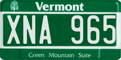 VT license plate XNA965