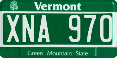 VT license plate XNA970